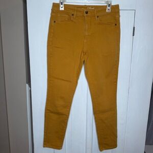 Universal Thread Size 8 29R High Rise Skinny Jeans Mustard Yellow Fall Pants